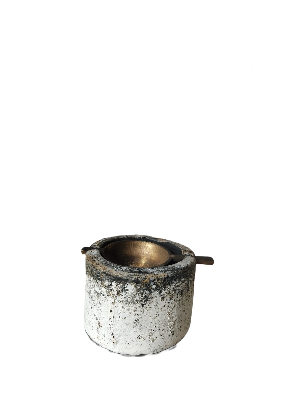 Golden Lid Mini Ashtray – Small Pottery Ashtray