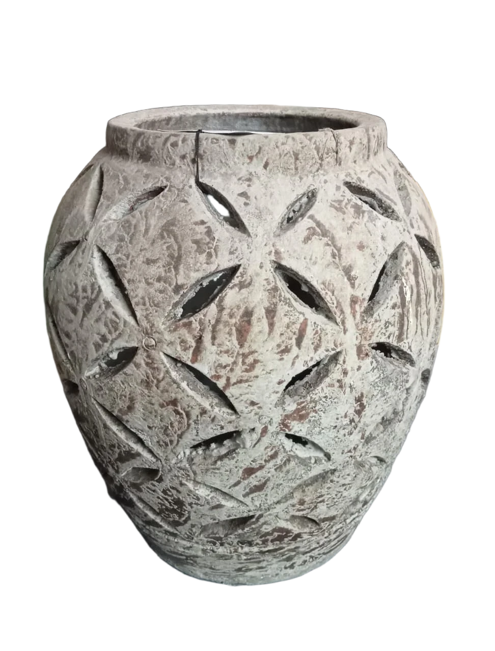 Moonleaf Pierced Pottery Vase